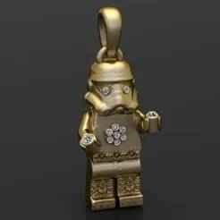 Mens Gold Pendant 3d printable model