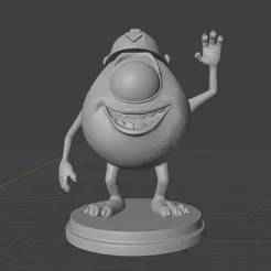 Mike Wazowski with Hard Hat - 3D Print Fan Art Model