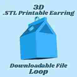 Milk Carton 3D Model STL File Printable Miniature Container for Crafts, Jewelry, and Decoration