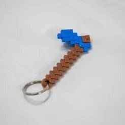 Minecraft hoe Keyring