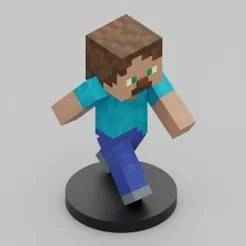 Minecraft Man 3D Model STL – Pixel Block Character for 3D Printing