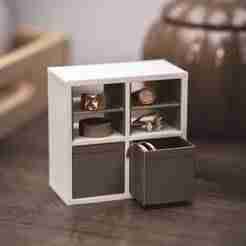 Mini shelf for jewelry, office supplies, doll's house, etc. 1:10