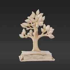 Minimalist Bonsai Stacking Puzzle with Book Base - Elegant Desk Toy