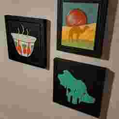 Modular Magnetic Art Frame - Saudi Heritage Collection (Camel & Fengan)