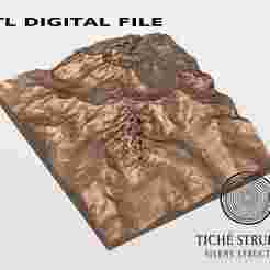 Mount Kenya – Topographic Relief – 3D STL Model