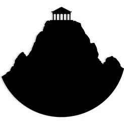 mountain with a temple carved into its side 2 - 2D/3D Wall Art STL+SVG For CNC Router, Plasma, Waterjet, Laser & 3D Printer