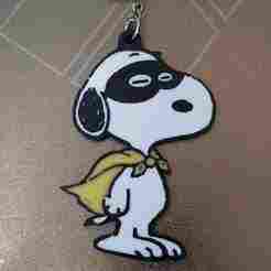 Multicolor Super Hero Snoopy Keychain