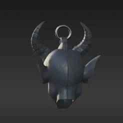 Mystical Ritual Horned Charm - Deep-Set Eye Mask Collectible FDM/SLA File