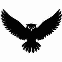 owl flying with open wings 1 - 2D/3D Wall Art STL+SVG For CNC Router, Plasma, Waterjet, Laser & 3D Printer