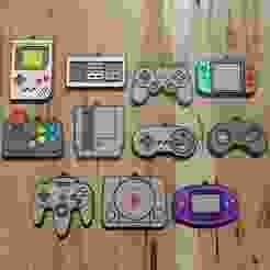 PACK 11 KEY RINGS / MAGNETS / CONSOLES AND JOYSTICK NOSTALGIA (STL AND 3MF)