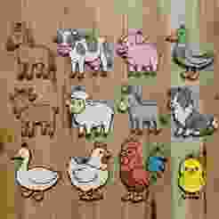 PACK 12 KEYCHAINS / MAGNETS / KEYCHAIN / MAGNETS LA GRANJA (STL AND 3MF)