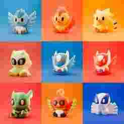 Pack of 9 Legendary Pokemon Tiny / Articuno, Zapdos, Latios, Rayquaza, Ho-oh and others
