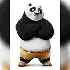 Panda KongFu - cartoon characters 3d model stl file