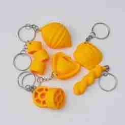 Pasta keychains set 2