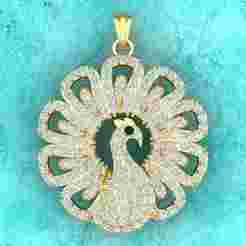 Peacock pendant - Womens pendant - N917026