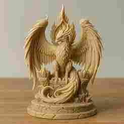 Phoenix Throne – Epic 3D Printable Figurine | Fantasy Bird Statue