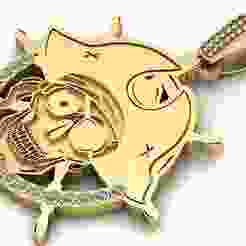 Pirate Skull Pendant.   3d printable model