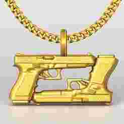 pistol pendant charm