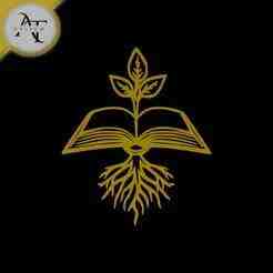 Plant and book - Line Art - 2D Wall Art Decor