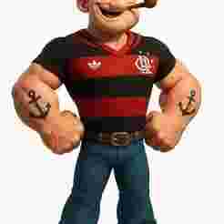 Popeye Action Figure STL – Classic Cartoon Sailor 3D Print