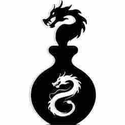 potion vial spilling smoke shaped like a dragon 1 - 2D/3D Wall Art STL+SVG For CNC Router, Plasma, Waterjet, Laser & 3D Printer