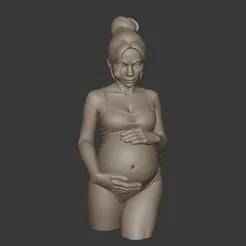 Pregnant Woman – Artistic Motherhood 3D Print Model