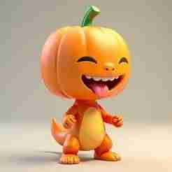 Printmon Pumpi - The pumpkin dragon - Halloween