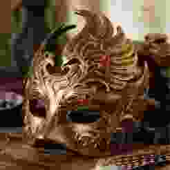 Regal Bird-Inspired Mask