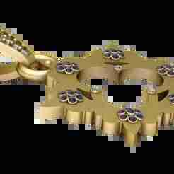 Regal Floral Heart Pendant  3D Printable Jewelry Model