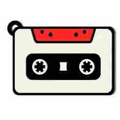 Retro Cassette NFC Keychain 3D Design - NFC Cassette