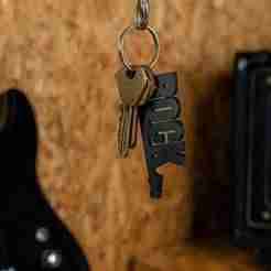 rock keychain