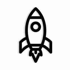 Rocket flying to cartoon moon - 2D/3D Wall Art STL+SVG For CNC Router, Plasma, Waterjet, Laser & 3D Printer