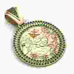 Round Horse Medallion Pendant –3D Printable Model