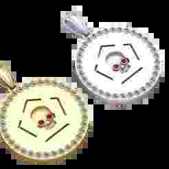 ROUND SKULL FACES PNDANT 3d printable model