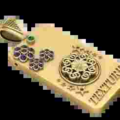 “Royal Emblem Textured Pendant