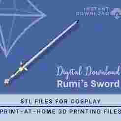 RUMI Sword STL FILES [Kpop Demon Hunters] | 3D Print Files | Instant Download| Cosplay Prop