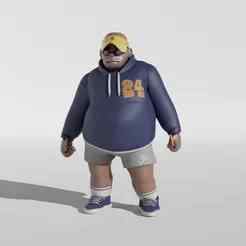 Russel Gorillaz 3D Model STL – Cartoon Character Fan Art Figure for 3D Printing