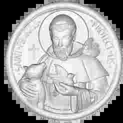 Saint Francis “Protect Us” Medallion – Bas-Relief STL (Patron of Animals)