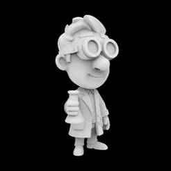Scientist Cartoon Character 3D Printable Model