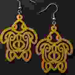 Sea Turtle Tribal Earrings