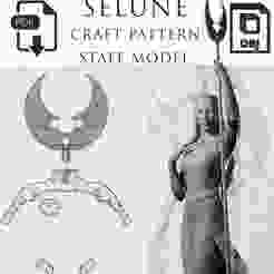 Selune Baldurs Gate Staff 3d model