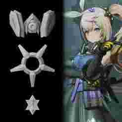 Sharkry - Mask & Hair Accesories - Girls Frontline 2: Exilium Cosplay