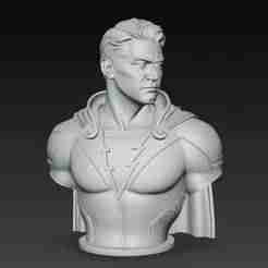 Shazam Bust - Magic Champion with Lightning Bolt on Chest