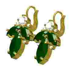 Simple Marquise and Round Diamond Earring