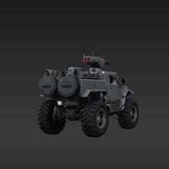 Six-Wheeled Armored Transport - Sci-Fi Wargaming Vehicle
