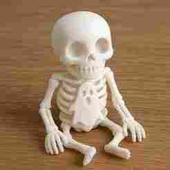 Skeleton Figurine with Ghost Detail