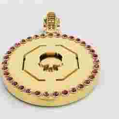 skull pendant gold 3D printable model