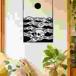 Skull Sea - Wall Art Onecolor