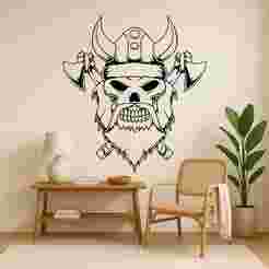 Skull Viking - Wall Art Multicolor