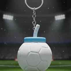 Soccer Ball Bomb Keychain - Sports Explosive Design - Video Game Style - Ready to Print